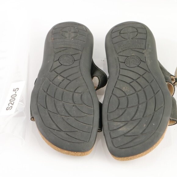 Mephisto Womens Afida Sandal Size 41 10 Black Leather Slide Flip Flop Casual - Picture 10 of 11